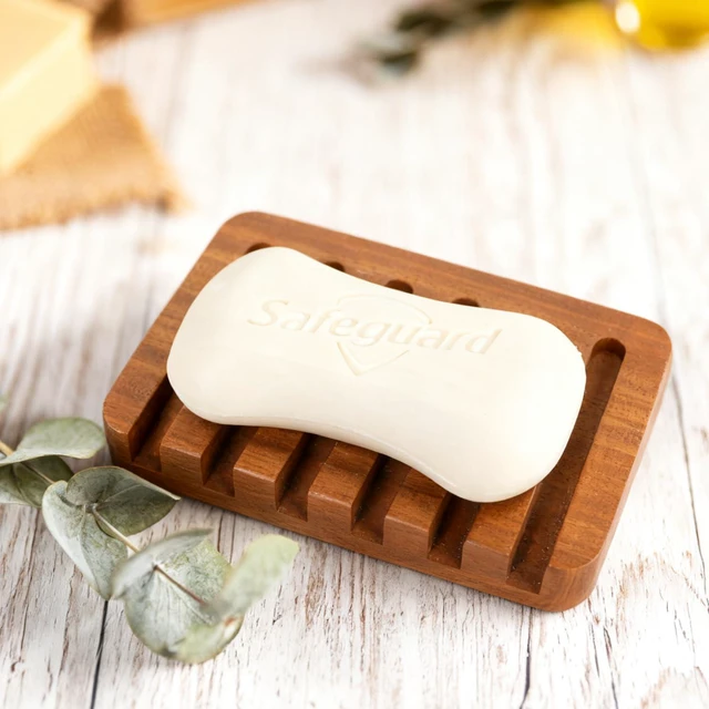 Alt view image 4 of 6 - Teak Wood Soap Dish - Bar Soap Holder & Soap Saver for Shower, Bathroom, Sink, Kitchen & Countertop (1)