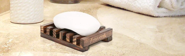 Alt view image 5 of 7 - Wooden Soap Dish Holder Saver Tray for Shower Bathroom Kitchen Drainer,1PCS Pine Wood Soap Dish With Drainage Slots Keeps Bar Soap Dry; Compact Holder For Bathroom, Shower, Kitchen,Sink Or Countertop