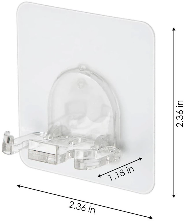 Alt view image 6 of 6 - Toothbrush Holder 4 Packs Clean Polycarbonate for Bathroom Shower Easy Installation, No Drilling, No Glue, Wall Mounted, Home Decor Essentials, Transparent