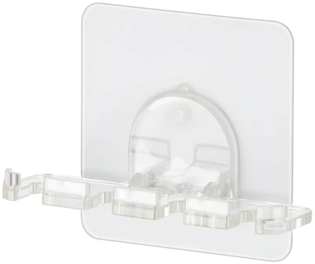 Alt view image 6 of 7 - Toothbrush Holder 2 Packs Clean Polycarbonate for Bathroom Shower Easy Installation, No Drilling, No Glue, Wall Mounted, Home Decor Essentials, Transparent