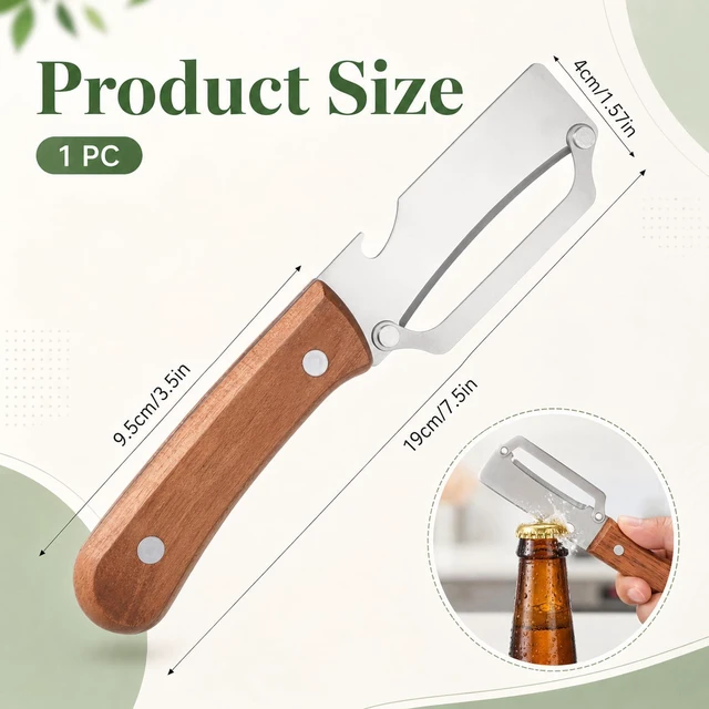 Alt view image 2 of 7 - 2 In 1 Stainless Steel Multi Functional Kitchen Vegetable Peeler | with Ergonomic Handle and Bottle Opener Kitchen Tool for Fruit Veggie Pumpkin Papaya Zucchini Peeling Potato Carrot (1)
