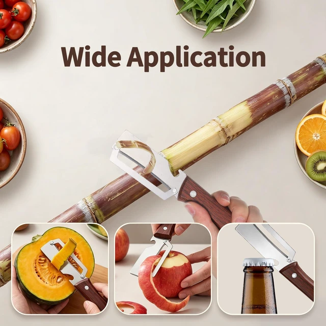 Alt view image 7 of 7 - 2Pcs 2 in 1 Stainless Steel Multifunctional Vegetable Peeler | Stainless Steel Peeler with Bottle Opener Kitchen Tool for Fruit Veggie Pumpkin Papaya Zucchini Peeling Potato Carrot Peeler