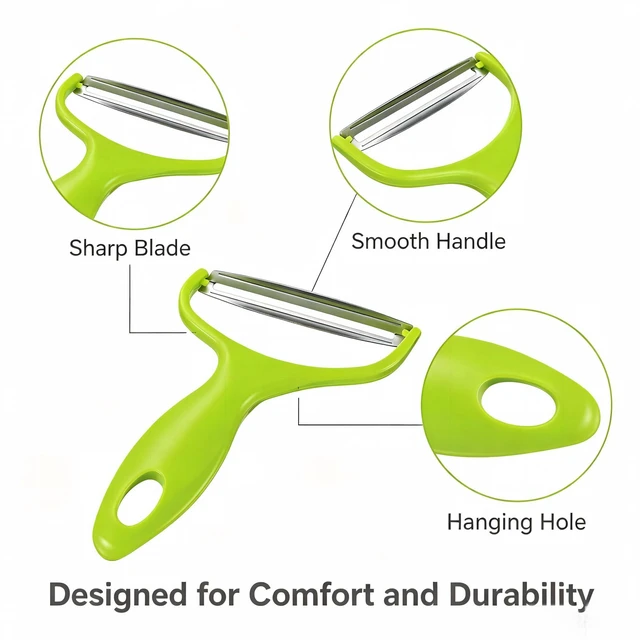 Alt view image 4 of 6 - 1PC Veggie Peeler Cabbage Shredder Wide Mouth Peeler Vegetables Fruit Stainless Steel Knife Cabbage Graters Salad Potato Slicer Kitchen Accessories