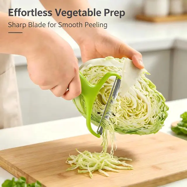 Alt view image 3 of 6 - 1PC Veggie Peeler Cabbage Shredder Wide Mouth Peeler Vegetables Fruit Stainless Steel Knife Cabbage Graters Salad Potato Slicer Kitchen Accessories