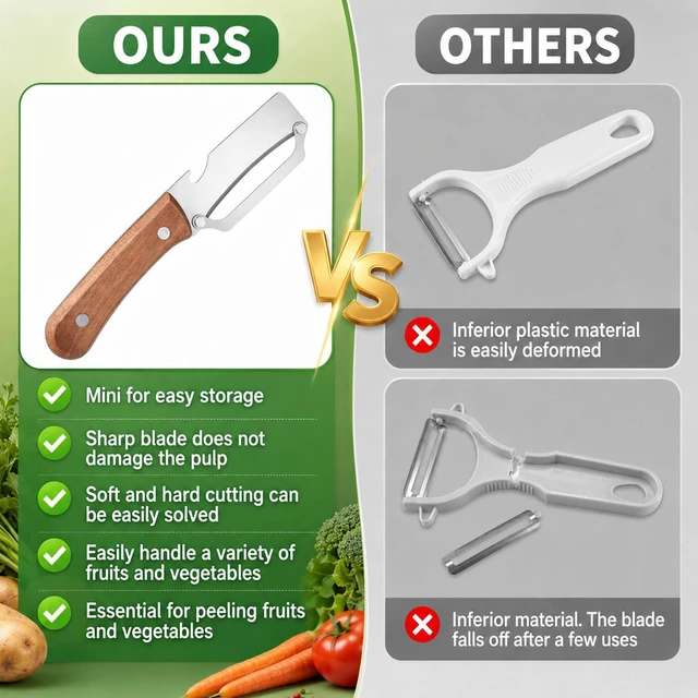 Alt view image 5 of 7 - 2 In 1 Stainless Steel Multi Functional Kitchen Vegetable Peeler | with Ergonomic Handle and Bottle Opener Kitchen Tool for Fruit Veggie Pumpkin Papaya Zucchini Peeling Potato Carrot (1)