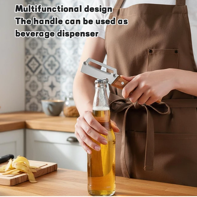 Alt view image 6 of 7 - 2PCS Multifunctional Vegetable Peeler, Vegetable Cutter Peeler Zero Snag Wooden Kitchen Tool for Efficient Food Preparation, Peelers For Kitchen and Peeler Knife Set