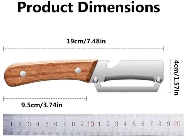 Alt view image 7 of 7 - Premium Vegetable Peeler with Wooden Handle and Bottle Opener, Multifunctional Vegetable Peeler for Kitchen,Designed for Peeling Various Fruits and Vegetables(1pcs)