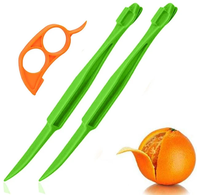 Main image of Orange Peeler Tools Citrus Peel Cutter Plastic Easy Fruit Vegetable Slicer Cutter Lemon Peelers Opener Remover Fruit Tools Kitchen Utensils Gadgets Bladed Food Peeler Slicer (Multicolor)
