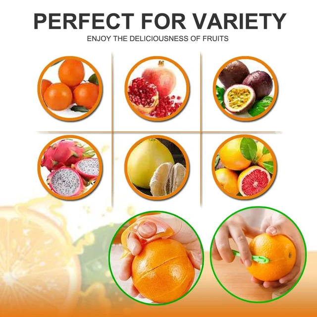 Alt view image 5 of 6 - Orange Peeler Tools Citrus Peel Cutter Plastic Easy Fruit Vegetable Slicer Cutter Lemon Peelers Opener Remover Fruit Tools Kitchen Utensils Gadgets Bladed Food Peeler Slicer (Multicolor)