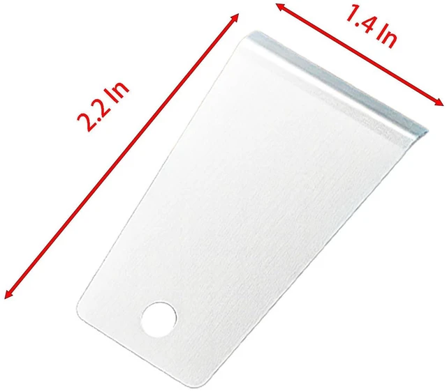 Alt view image 2 of 6 - Ginger Peel Remove Tools, 10 Pcs 2.2 Inch x 1.4 Inch Stainless Steel Peelings Knives for Ginger and Fruits (10)