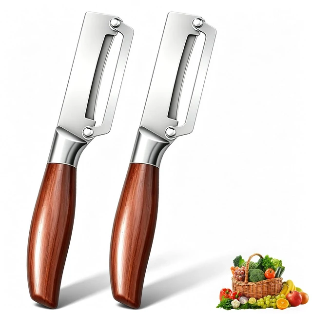 Main image of Multi-Functional vegetable peeler set, New kitchen peeler with handle, ultra-sharp stainless steel blade, suitable for fruits, apples, potatoes, etc(2pc)