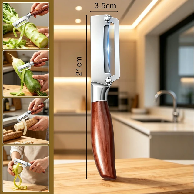 Alt view image 7 of 7 - Multi-Functional vegetable peeler set, New kitchen peeler with handle, ultra-sharp stainless steel blade, suitable for fruits, apples, potatoes, etc(2pc)