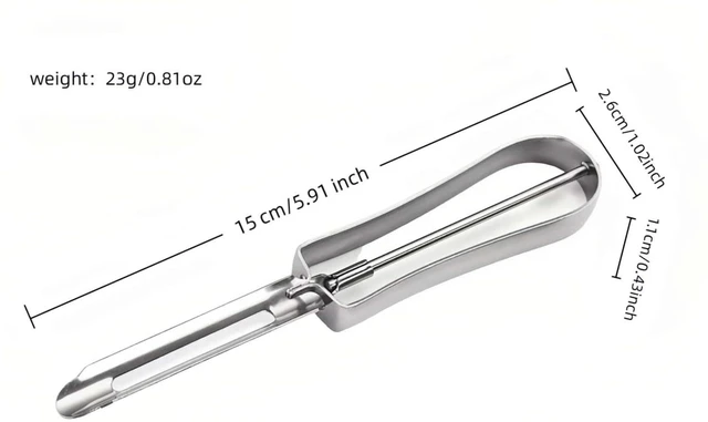 Alt view image 2 of 7 - Professional Stainless Steel Peeler - Swivel Blade, Ergonomic Handle, Potato Eye Remover - Commercial Grade Vegetable Peeler for Potatoes, Carrots, Apples - Dishwasher Safe