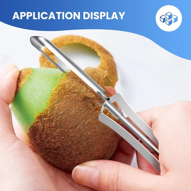 Alt view image 4 of 7 - Stainless Steel Vegetable Peeler for Potato, Carrot, Apple and More | Stainless Steel Construction,Efficient Peeling,Comfortable Handling,Versatile Kitchen Use,Easy to Clean