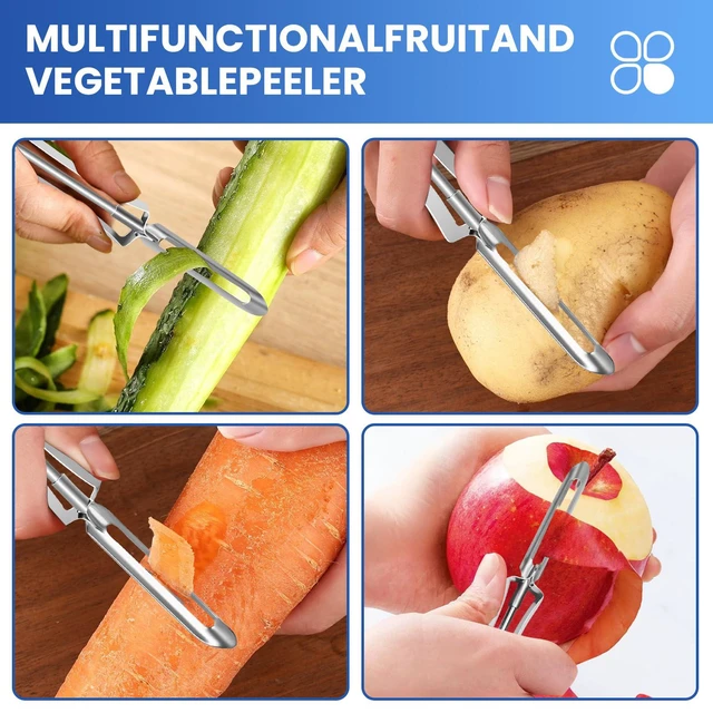 Alt view image 5 of 7 - Stainless Steel Vegetable Peeler for Potato, Carrot, Apple and More | Stainless Steel Construction,Efficient Peeling,Comfortable Handling,Versatile Kitchen Use,Easy to Clean