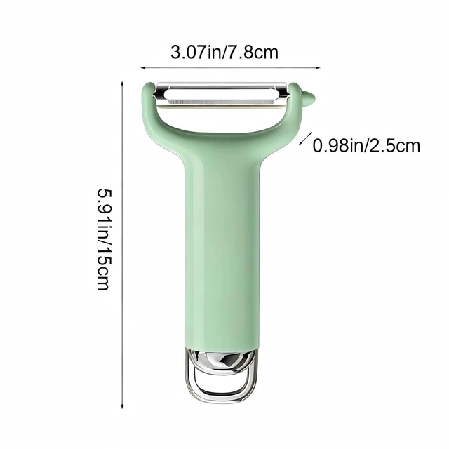 Alt view image 2 of 7 - Mint Green Vegetable Peeler, Stainless Steel Blade, Ergonomic Y-Handle, Multi-Purpose for Potatoes, Carrots, Fruits, Kitchen Tool