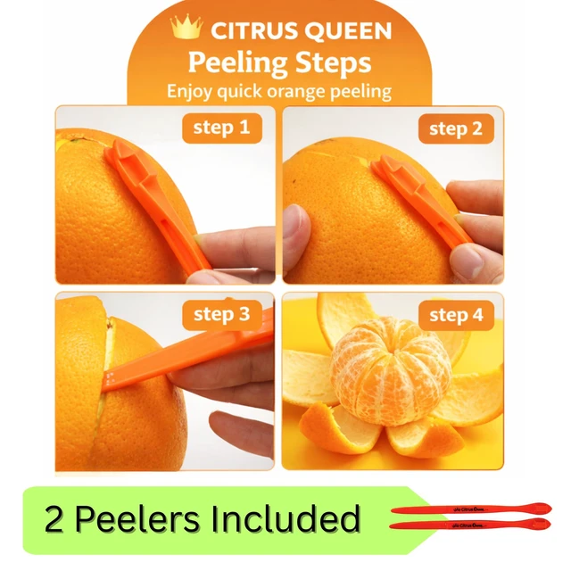 Alt view image 3 of 7 - Citrus Peeler Tool 2 Pack Cocktail, Citrus Garnish Peeler Tool | Bulk citrus peeler for oranges lemons limes grapefruit families catering meal prep home bar dishwasher safe