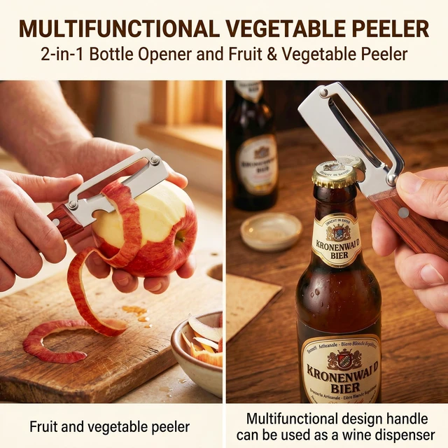 Alt view image 5 of 7 - Multifunctional Vegetable Peeler for Kitchen & Fruit Peeler | Stainless Steel Peeler Knife for Fruit vegetable Apple Potato Carrot Pumpkin Veggie Peeler