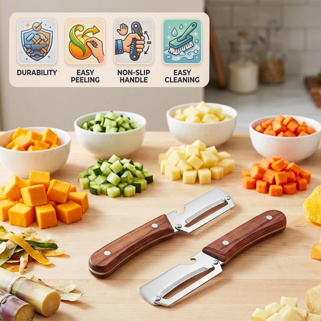 Alt view image 4 of 7 - Multifunctional Vegetable Peeler for Kitchen & Fruit Peeler | Stainless Steel Peeler Knife for Fruit vegetable Apple Potato Carrot Pumpkin Veggie Peeler