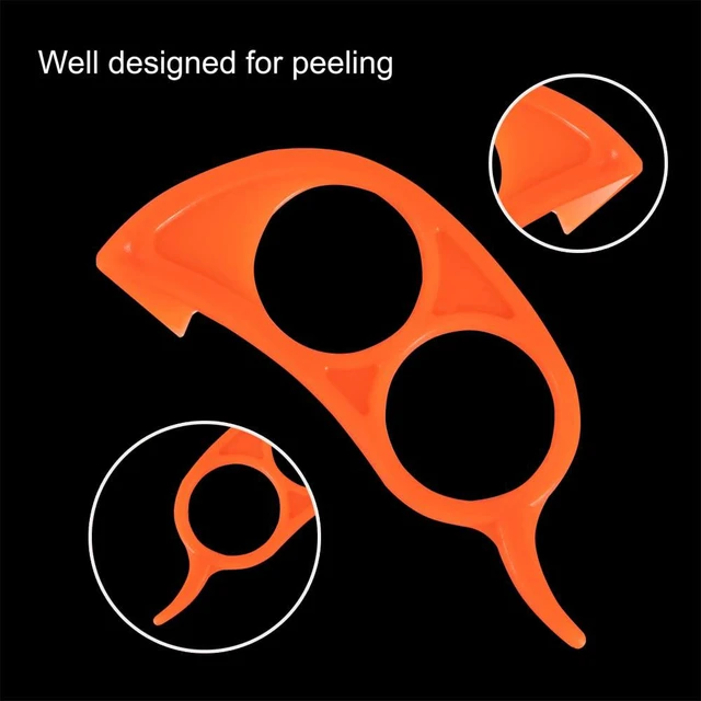 Alt view image 6 of 7 - Soft Home Premium Plastic Orange Peeler Lemon Citrus Peel Cutter Vegetable Slicer Fruit Tools (Long Handle Type Orange 4 Pack; Mouse Type orange 2 Pack)