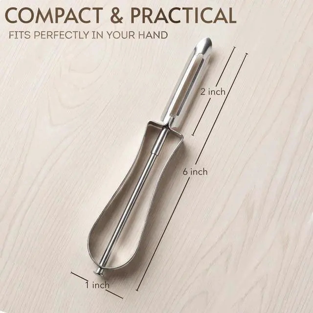 Alt view image 7 of 7 - Stainless Steel Vegetable Peeler, Ergonomic Swivel Blade Potato Peeling Tool