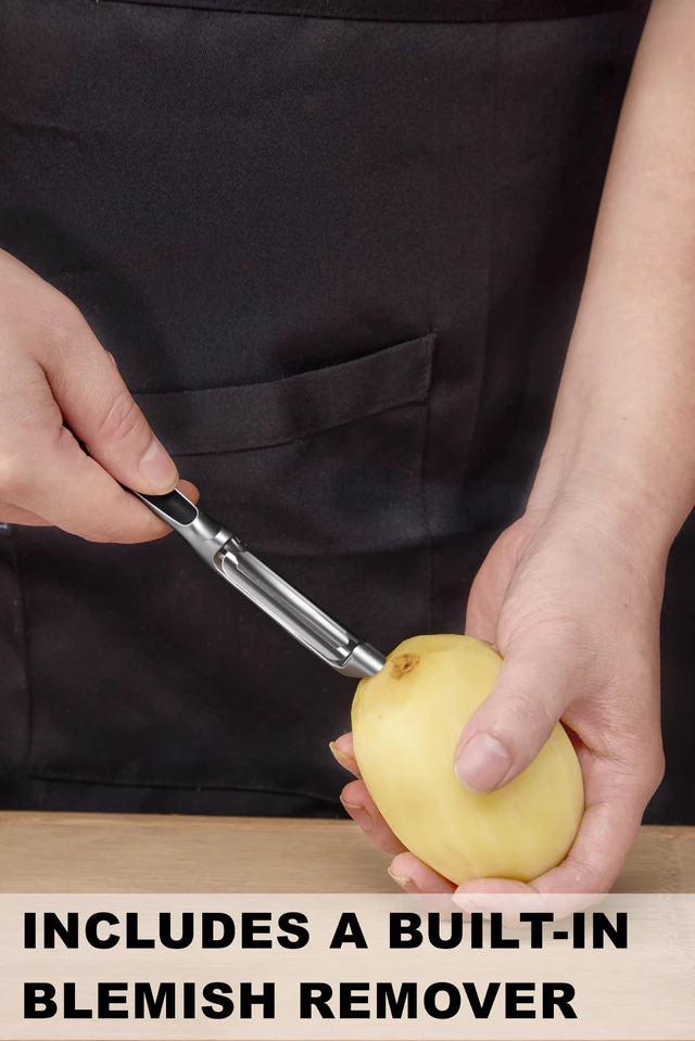 Alt view image 6 of 7 - Stainless Steel Vegetable Peeler Kitchen For Potatoes, All Fruits Veggies | Ergonomic Non-Slip HandleSharp BladeI shaped