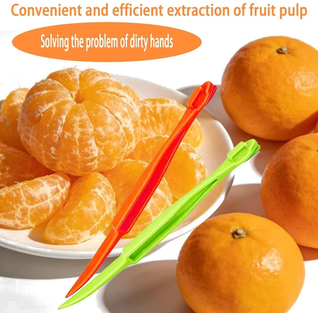 Alt view image 3 of 6 - Orange Peeler Tool, Citrus Lemon Opener | Plastic Long Handle Cutter for Fruit, Veggie Slicer, Kitchen Must-Have