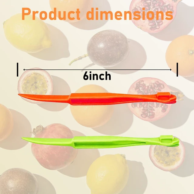 Alt view image 2 of 6 - Orange Peeler Tool, Citrus Lemon Opener | Plastic Long Handle Cutter for Fruit, Veggie Slicer, Kitchen Must-Have