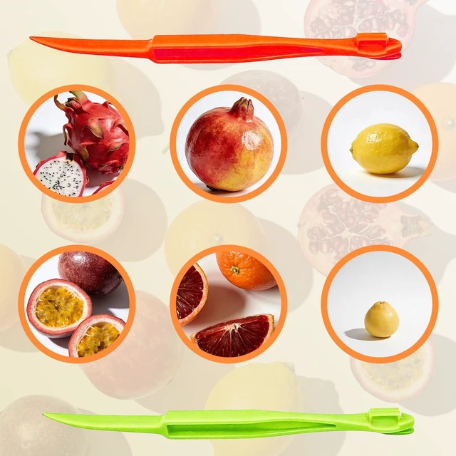 Alt view image 5 of 6 - Orange Peeler Tool, Citrus Lemon Opener | Plastic Long Handle Cutter for Fruit, Veggie Slicer, Kitchen Must-Have