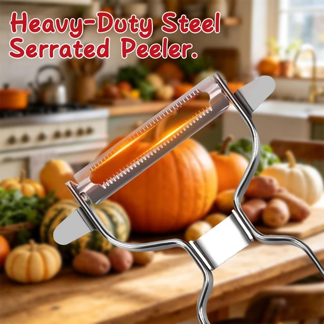 Alt view image 5 of 7 - Stainless Steel Vegetable Y Peeler, Easy Grip Y Peeler | Sharp Potato Peeler for Kitchen, wide peeler for Carrot, Apple, Cucumber, Dishwasher Safe