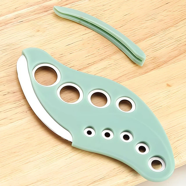Alt view image 6 of 6 - Herb Stripper Tool 9 Holes Stainless Steel Leaf Stripping Tool with Cutter, Metal Herb Peeler for Kale, Thyme, Basil, Rosemary, Durable Kitchen Gadget, Dishwasher Safe