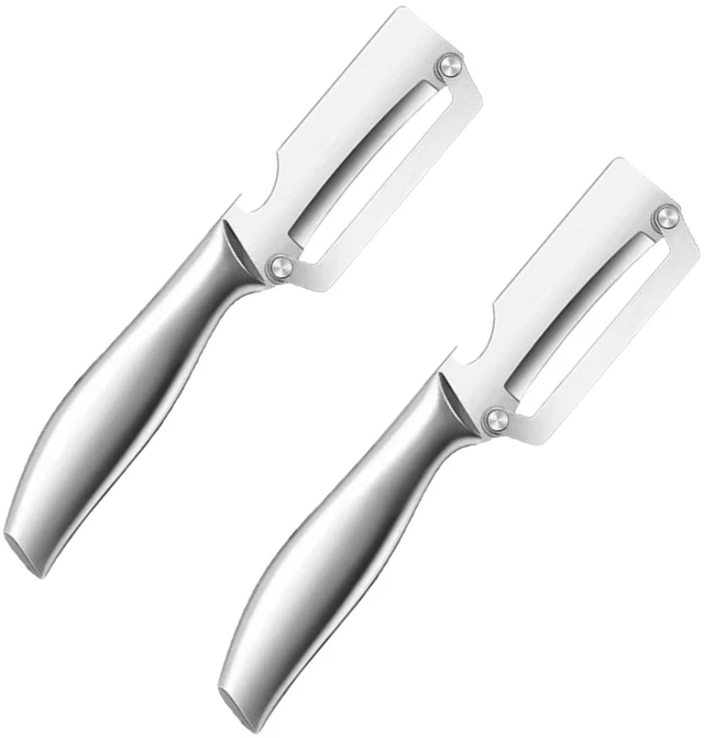 Main image of 2 Pcs Heavy Duty Vegetable Peeler Professional Peeling Knife with Ultra Sharp Blades for Pumpkin, Sugarcane, Easy To Remove Hard Skin