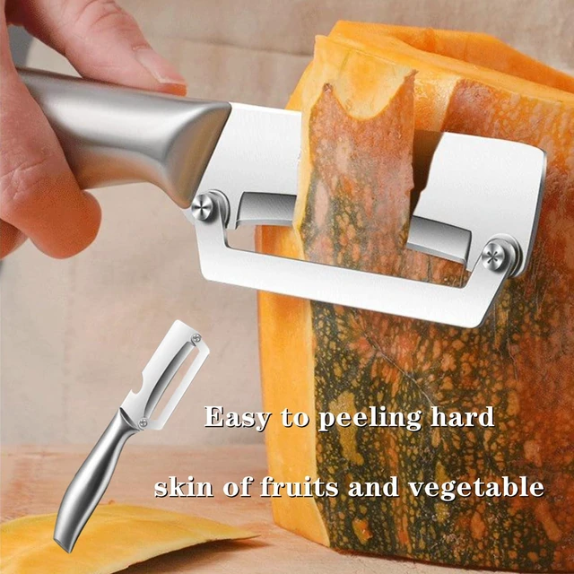 Alt view image 5 of 7 - 2 Pcs Heavy Duty Vegetable Peeler Professional Peeling Knife with Ultra Sharp Blades for Pumpkin, Sugarcane, Easy To Remove Hard Skin