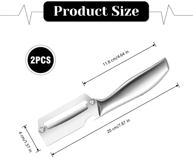 Alt view image 2 of 7 - 2 Pcs Heavy Duty Vegetable Peeler Professional Peeling Knife with Ultra Sharp Blades for Pumpkin, Sugarcane, Easy To Remove Hard Skin