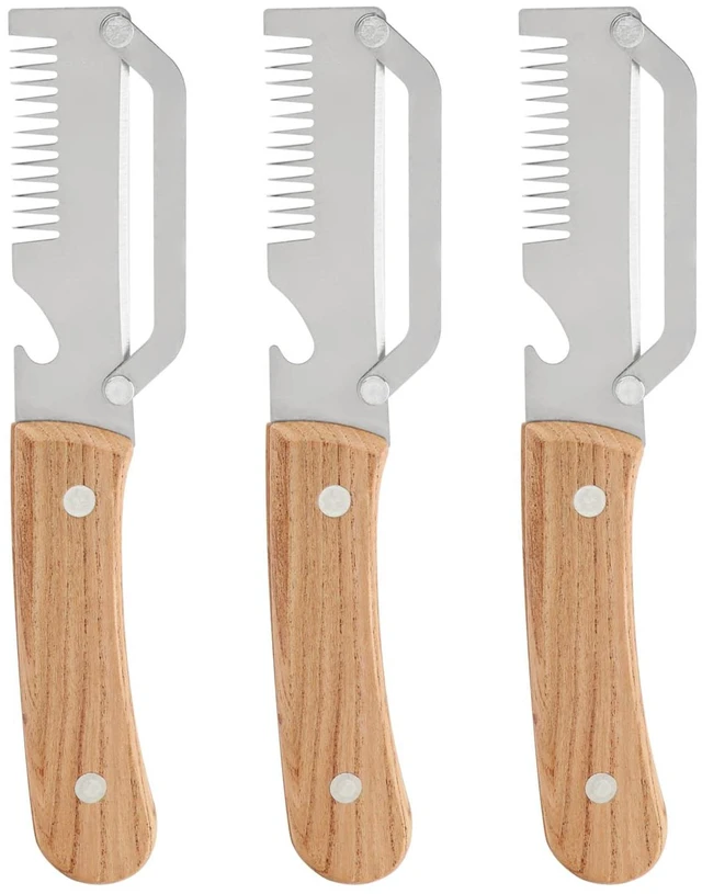 Alt view image 6 of 7 - 3 Pcs Multifunctional Vegetable Peeler, 3-in-1 Stainless Steel Peeler for Kitchen, Fruit Vegetable Julienne Shredder Tool and Bottle Opener, Easy to Hold