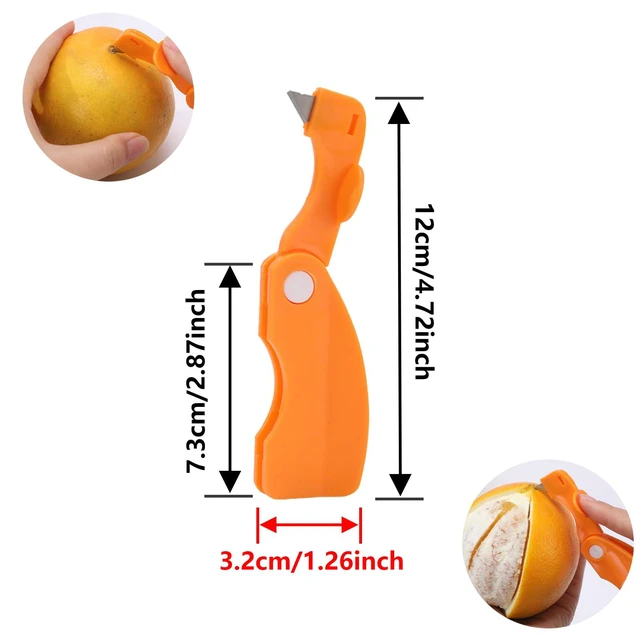 Alt view image 3 of 7 - Orange Peeler, 4 Pack | Sharp Blade, Lemon Citrus Peeler Tool, Vegetable Slicer, Fruit Tools Kitchen Gadgets