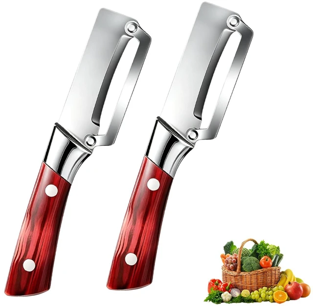 Main image of 2-Pack Multi-Functional vegetable peeler set, New kitchen peeler with handle, ultra-sharp stainless steel blade, suitable for fruits, apples, potatoes, etc