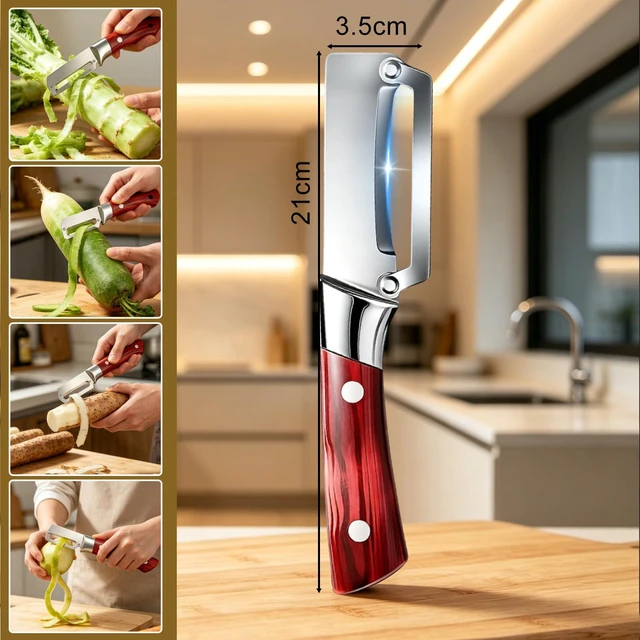 Alt view image 7 of 7 - 2-Pack Multi-Functional vegetable peeler set, New kitchen peeler with handle, ultra-sharp stainless steel blade, suitable for fruits, apples, potatoes, etc
