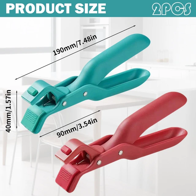 Alt view image 2 of 6 - 2 Pcs Multi-Function Anti-Scald Bowl Clip,Hot Plate Gripper,Silicone Anti Hot Plate Holder,Anti Scald Bowl Holder Clip,Plate Gripper,Bowl Holder For Air Fryer, Food Steamer, Oven, Microwave
