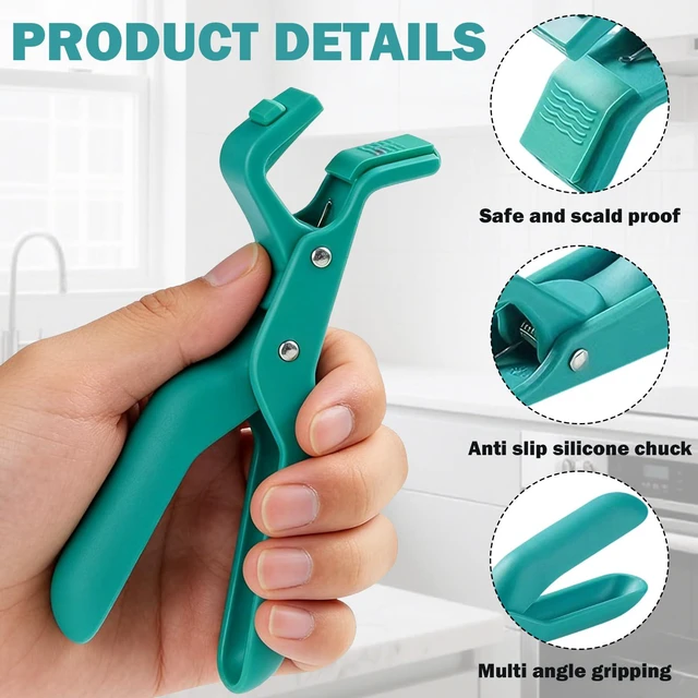 Alt view image 3 of 6 - 2 Pcs Multi-Function Anti-Scald Bowl Clip,Hot Plate Gripper,Silicone Anti Hot Plate Holder,Anti Scald Bowl Holder Clip,Plate Gripper,Bowl Holder For Air Fryer, Food Steamer, Oven, Microwave