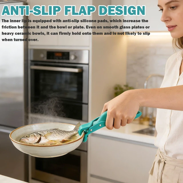 Alt view image 6 of 6 - 2 Pcs Multi-Function Anti-Scald Bowl Clip,Hot Plate Gripper,Silicone Anti Hot Plate Holder,Anti Scald Bowl Holder Clip,Plate Gripper,Bowl Holder For Air Fryer, Food Steamer, Oven, Microwave