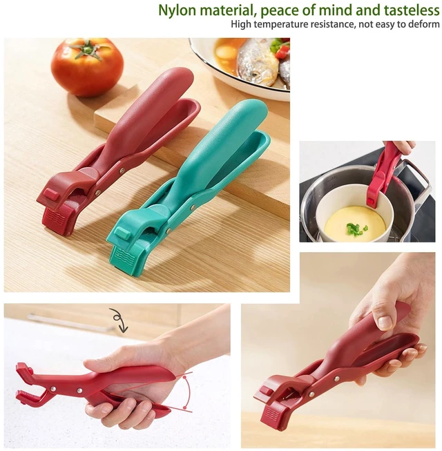 Alt view image 3 of 6 - 2PCS New Upgrade Multi-Purpose Anti-Scald Bowl Clip Set Silicone Non-Slip Heat Insulation Gripper, Hot Bowl/Dish/Plate/Pan Tongs for Microwave Oven, Kitchen Utensil