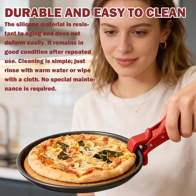 Alt view image 6 of 6 - 2 Pcs Multi-Function Anti-Scald Bowl Clip,Hot Plate Gripper,Silicone Anti Hot Plate Holder,Anti Scald Bowl Holder Clip,Plate Gripper,Bowl Holder For Air Fryer, Food Steamer, Oven, Microwave(Red)