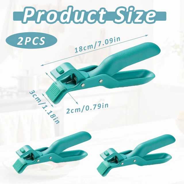 Alt view image 2 of 6 - 2 Pcs Multi-Function Anti-Scald Bowl Clip,Hot Plate Gripper,Silicone Anti Hot Plate Holder,Anti Scald Bowl Holder Clip,Plate Gripper,Bowl Holder For Air Fryer, Food Steamer, Oven, Microwave(2 GREEN)