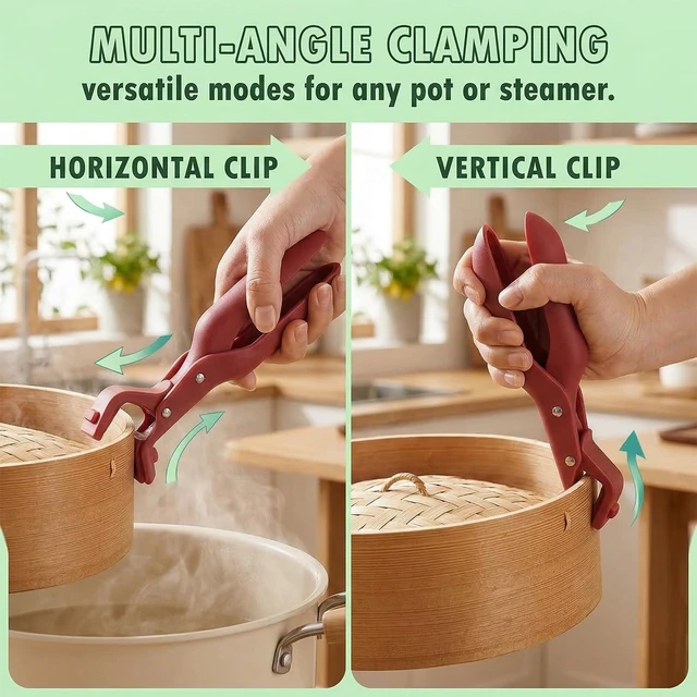 Alt view image 5 of 6 - 2 Pcs Multi-Function Anti-Scald Bowl Clip,Hot Plate Gripper,Silicone Anti Hot Plate Holder,Anti Scald Bowl Holder Clip,Plate Gripper,Bowl Holder For Air Fryer, Food Steamer, Oven, Microwave,BowL