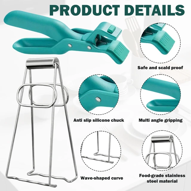 Alt view image 3 of 6 - 2 Pcs Multi-Function Anti-Scald Bowl Clip With 1 PC lifting plate,Hot Plate Gripper,Silicone Anti Hot Plate Holder,Anti Scald Bowl Holder Clip,Bowl Holder For Air Fryer, Food Steamer, Oven