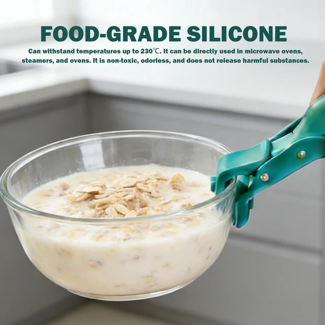 Alt view image 4 of 6 - 2 Pcs Multi-Function Anti-Scald Bowl Clip With 1 PC lifting plate,Hot Plate Gripper,Silicone Anti Hot Plate Holder,Anti Scald Bowl Holder Clip,Bowl Holder For Air Fryer, Food Steamer, Oven
