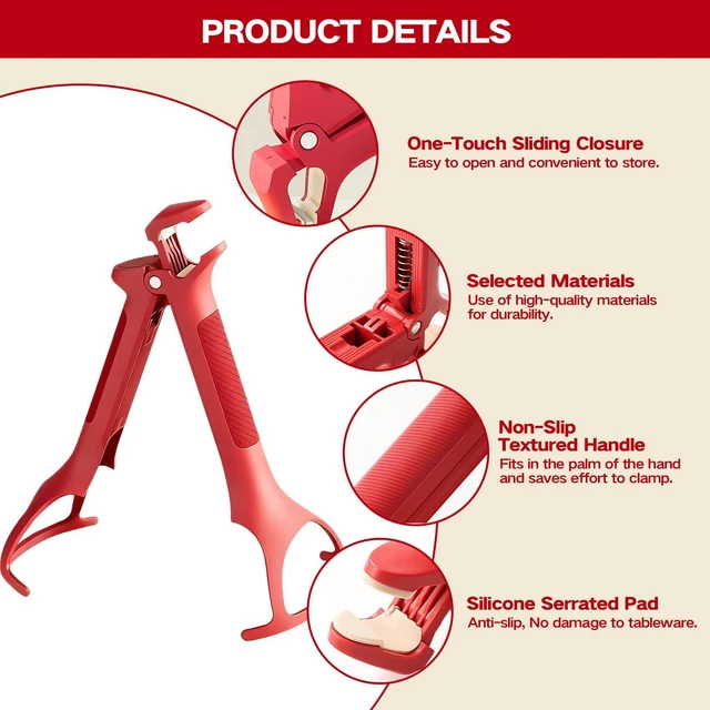 Alt view image 4 of 7 - 2-in-1 Hot Plate Gripper, 2-in-1 Anti-Scalding Hot Plate Gripper, Multi-Purpose Anti-Scalding Hot Bowl Dish Plate Grippers Clips, Anti-Scalding Bowl Holder for Air Fryer & Steaming Use