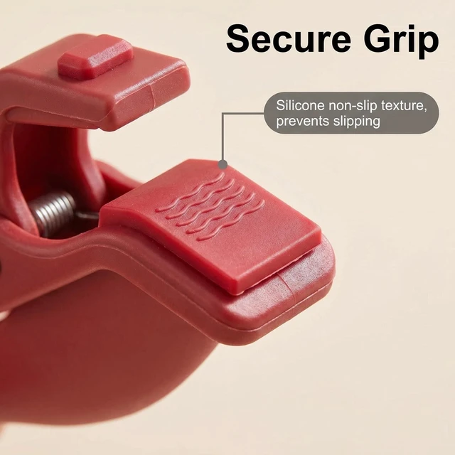 Alt view image 4 of 7 - 4PCS Multi-Function Silicone Anti-Scald Bowl Clips Non-Slip Hot Dish Gripper Tongs, Plate Clamp Holder for Kitchen, Cooking, Mixing, Pouring, and Serving