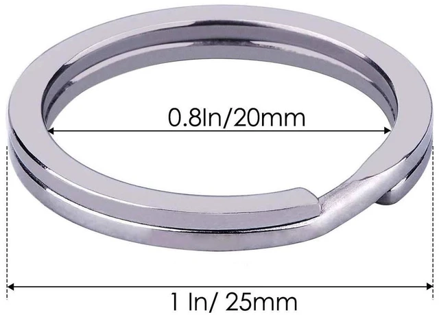 Alt view image 2 of 5 - 10 Pieces of 1-inch Flat Key Rings - Metal Keychain Rings, Split Keyrings, Flat O-Ring for Home, Car, Office Keys Attachment (Silver)